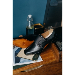 Black Double Monk Strap 1