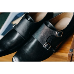 Black Double Monk Strap 2