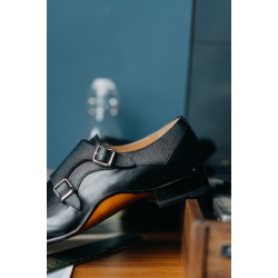 Black Double Monk Strap 3